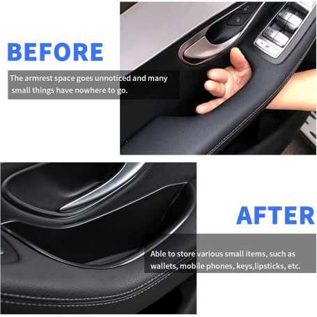 YEE PIN Door Pocket Organizer for Mercedes C-Class W205 (2015–2021) / GLC X253 (2016–2022)