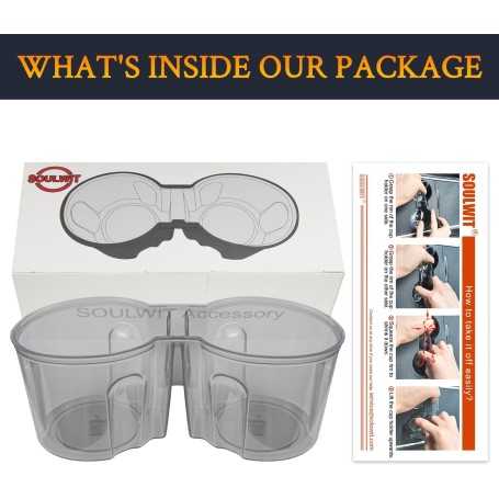 SOULWIT Insert de Porte-Gobelet pour Tesla Model 3 & Model Y (2017-2025)