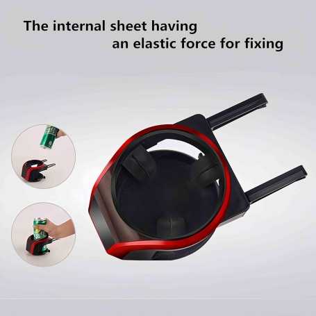 Universal Adjustable Car Cup Holder – Removable Holder for Drinks and Phone (Silver)