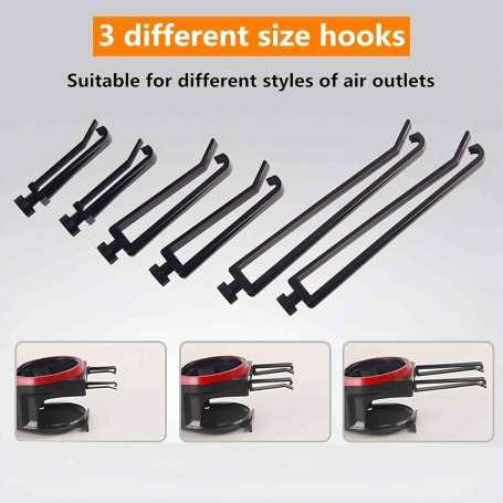 Porte-gobelet de Voiture Universel Réglable – Support Amovible pour Boissons et Téléphone (Argent)