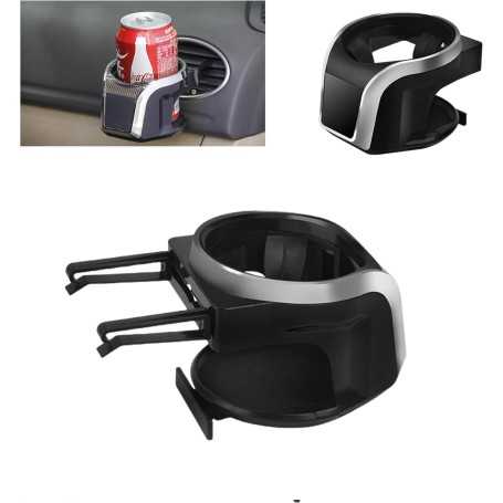 Universal Adjustable Car Cup Holder – Removable Holder for Drinks and Phone (Silver)