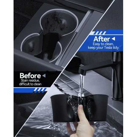 LANTU Lot de 4 Accessoires pour Console Centrale Tesla Model Y 2025 Juniper