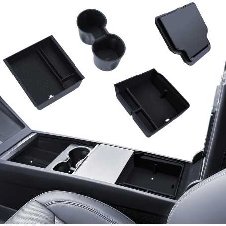 LANTU Lot de 4 Accessoires pour Console Centrale Tesla Model Y 2025 Juniper