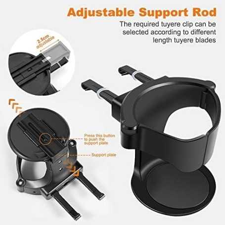 Car Cup Holder 2PCS – Adjustable Vent Mount Holder for Cars, Trucks, and RVs (Black)