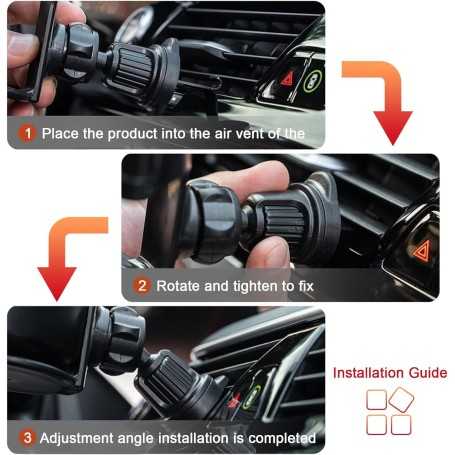 Car Cup Holder 2PCS – Universal, Adjustable Vent, Bottle Holder for Cars, Trucks, and RVs, Black