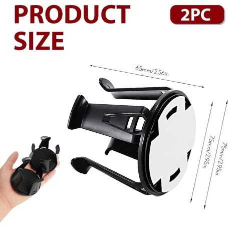 Set of 2 Universal Car Cup Holders – Adhesive Bottle & Cup Holders for Vehicle Interiors