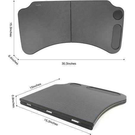 BMZX Bureau à Volant pour Tesla Model 3 / Model Y – Table de Voiture Portable avec Porte-Boisson
