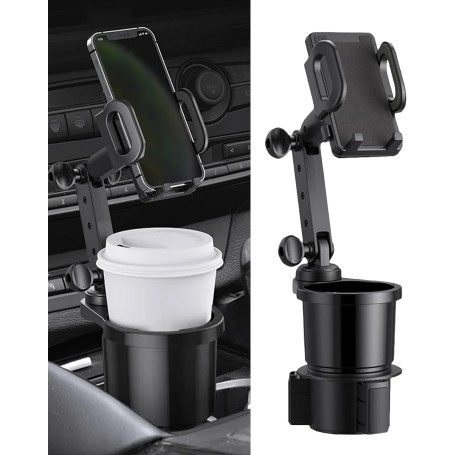 Flaconi Porte-gobelet et Support Téléphone 2-en-1 pour Voiture