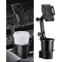 Flaconi 2-in-1 Car Cup Holder & Phone Mount – Adjustable Smartphone Stand for Cars, Trucks, and SUVs