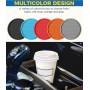 Flaconi Dessous de Verre pour Porte-Gobelet de Voiture – Lot de 4 Inserts Antidérapants en Silicone