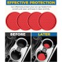 Flaconi Dessous de Verre pour Porte-Gobelet de Voiture – Lot de 4 Inserts Antidérapants en Silicone