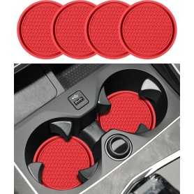 Flaconi Dessous de Verre pour Porte-Gobelet de Voiture – Lot de 4 Inserts Antidérapants en Silicone