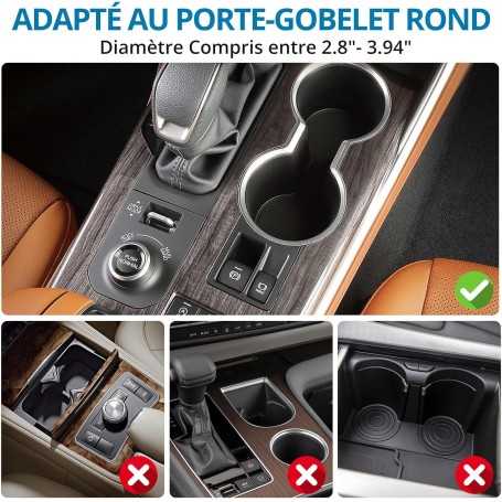 AUTOUTLET Adjustable Car Cup Holder – Bottle Holder with Adjustable Base & Elastic Grip Clamp