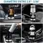 AUTOUTLET Adjustable Car Cup Holder – Bottle Holder with Adjustable Base & Elastic Grip Clamp