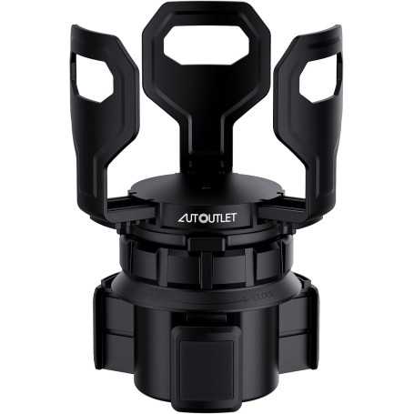 AUTOUTLET Adjustable Car Cup Holder – Bottle Holder with Adjustable Base & Elastic Grip Clamp