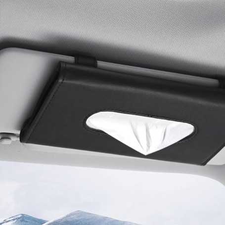 Porte-Mouchoirs pour Voiture – Boîte à Mouchoirs en Cuir PU pour Pare-Soleil ou Siège Arrière