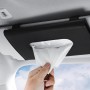 Car Tissue Holder – PU Leather Sun Visor Napkin Box for Car Sun Visor or Back Seat – Elegant Auto Interior Accessory (Black)