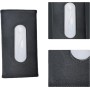 Car Tissue Holder – PU Leather Sun Visor Napkin Box for Car Sun Visor or Back Seat – Elegant Auto Interior Accessory (Black)