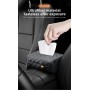 Universal Car Tissue Box – PU Leather Case with Elastic Strap for Sun Visor, Headrest, or Armrest