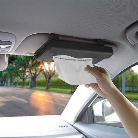 Boîte à Mouchoirs pour Pare-Soleil de Voiture – Porte-Papier Hygiénique en Cuir PU Universel