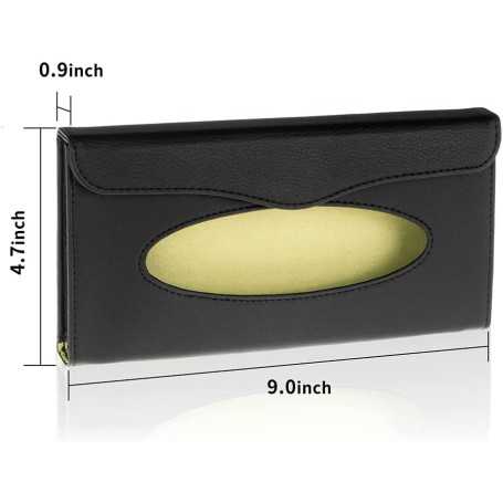 Boîte à Mouchoirs pour Pare-Soleil de Voiture – Porte-Papier Hygiénique en Cuir PU Universel