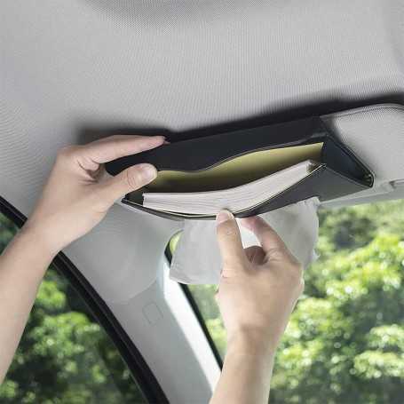 Boîte à Mouchoirs pour Pare-Soleil de Voiture – Porte-Papier Hygiénique en Cuir PU Universel