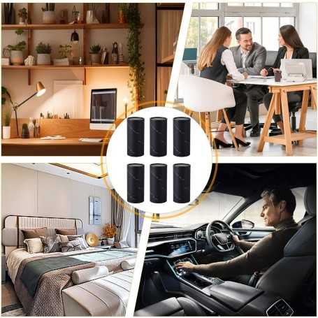 Lot de 6 Boîtes à Mouchoirs Rondes pour Voiture – Cylindre 14,5 × 6,8 cm