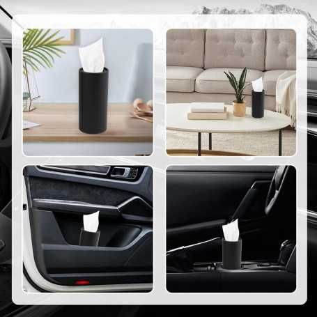 Lot de 4 Porte-Mouchoirs Cylindriques Rétractables pour Voiture