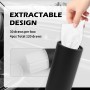 Set of 4 Retractable Cylindrical Car Tissue Holders – Rechargeable with 30 Tissues per Box
