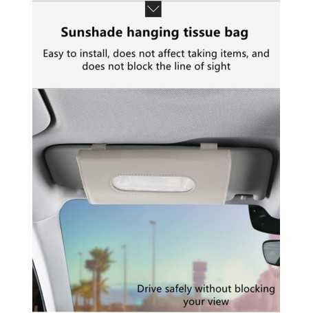 Boîte à Mouchoirs en Cuir pour Voiture