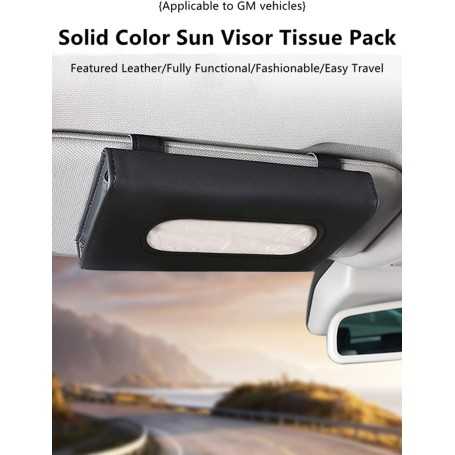 Qirc PU Leather Car Tissue Box – Sun Visor, Rear Seat, and Sunroof