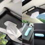 Boîte à Mouchoirs en Cuir PU pour Voiture – Porte-Mouchoirs Suspendu avec Clip pour Pare-Soleil