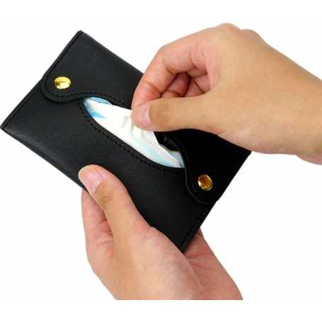 Travel Tissue Pouch in PU Leather – Multifunctional Storage Box for Car, Truck, Home, Bathroom, and Desk