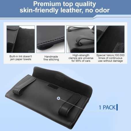 Car Tissue Holder for Sun Visor and Rear Seat