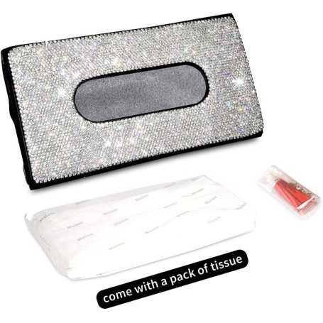 Fashion Crystal Car Tissue Box