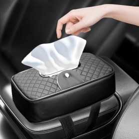 Multifunction Car Tissue Holder in PU Leather
