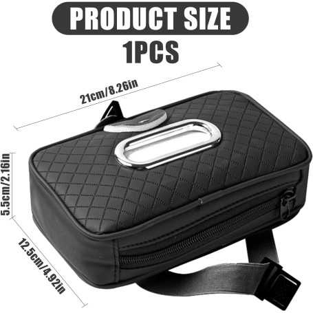 Porte-Mouchoirs de Voiture Multifonction en Cuir PU