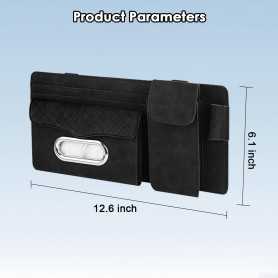 Car Sun Visor Organizer with 6 Zip Pockets