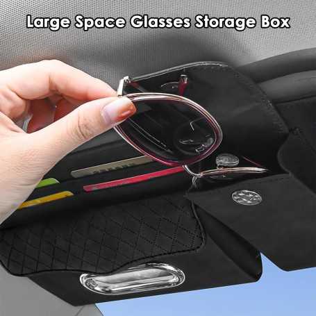 Car Sun Visor Organizer with 6 Zip Pockets
