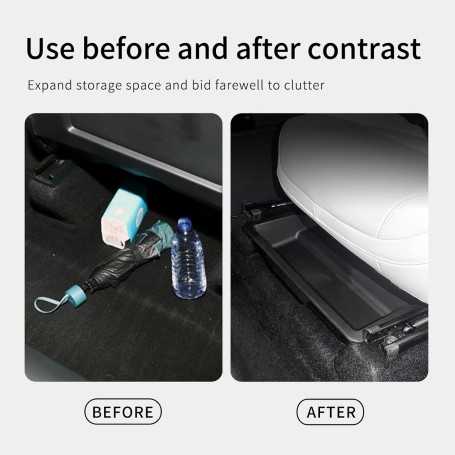 Lot de 2 Boîtes de Rangement Cachées Sous Siège Avant – Compatible Xpeng G6 2023–2024