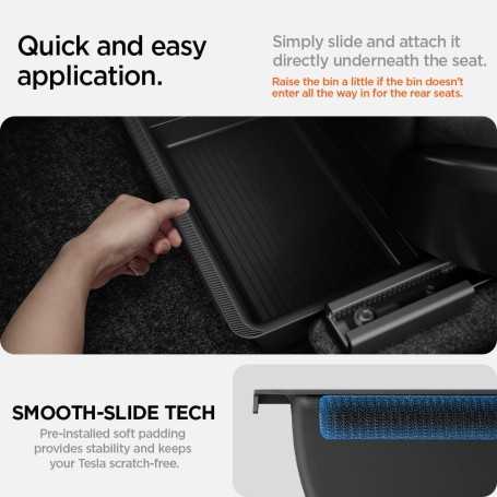 Spigen Under-Seat Storage Box for Tesla Model Y (2021–2022) – Hidden Organizer Carbon Edition
