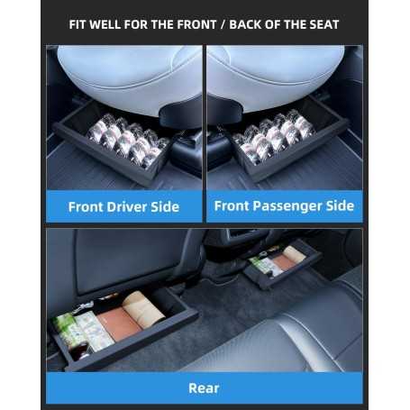 2-Piece Under-Seat Storage Boxes for Tesla Model Y 2023-2025