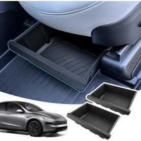 2 Pièces Boîtes de Rangement Sous Siège pour Tesla Model Y 2023-2025