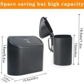 Mini Car Trash Can with Lid – Waterproof, Leak-Proof