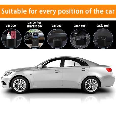 Mini Car Trash Can with Lid – Waterproof, Leak-Proof