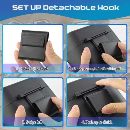 Lot de 2 Mini Poubelles de Voiture Étanches avec Couvercle + 135 Sacs