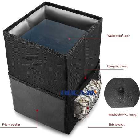 Poubelle de Voiture Étanche 7L avec Couvercle