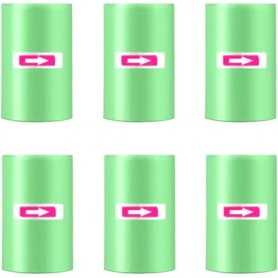 Set of 6 x 20 Small Trash Bags (25×30 cm, Green)
