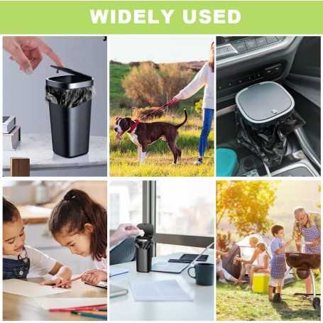 URAQT 90-Pack Mini Trash Bags for Car & Home