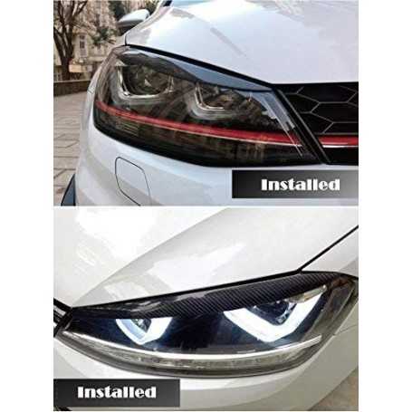 Lot de 2 cils en fibre de carbone pour phares de VW GOLF MK 7